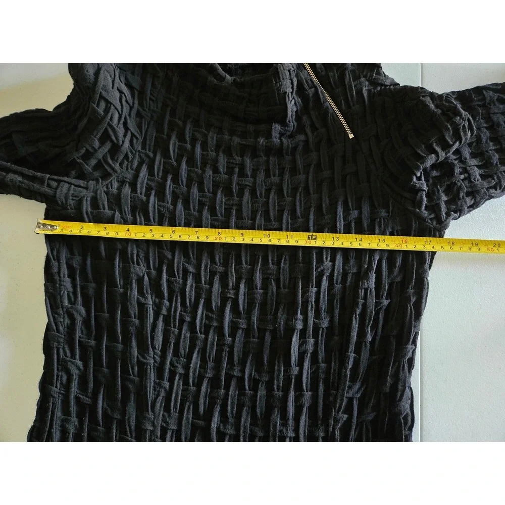 Rostfrei Anett Rostel Black Textured Dress Avant Garde Art To Wear Lagenlook